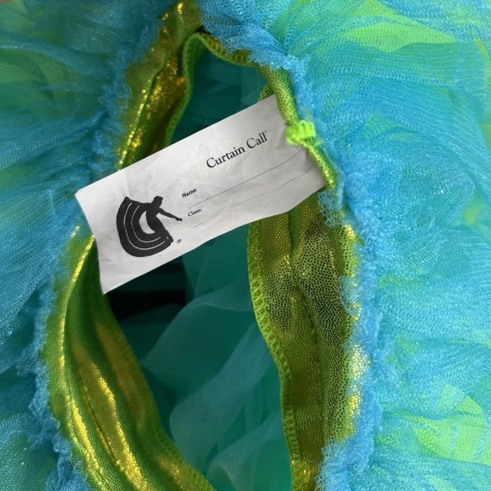 A Wish Come True Girls LC Sequin Tutu Dress Blue Green‎ Dance Costume Ballet